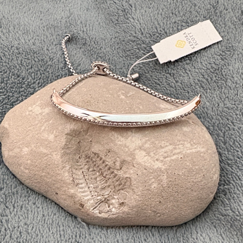 Kendra Scott Silver Ott Lux adjustable Chain Bracelet